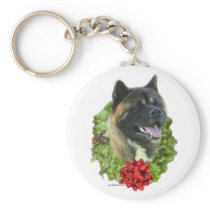 Akita Wreath - Keychain