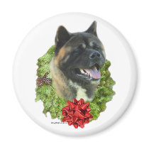 Akita Wreath - Magnet
