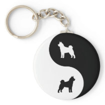 Akita Yin Yang Keychains