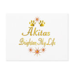 Akitas Brighten My Life Post Card