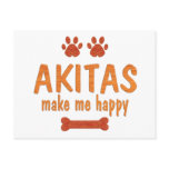 Akitas Make Me Happy Postcards