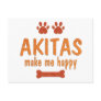 Akitas Make Me Happy Postcards