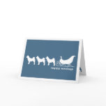 Akitas Pulling Santas Sleigh Card