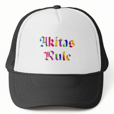 Akitas Rule Mesh Hats by TLArnold4