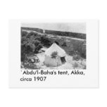 Akka - `Abdu'l-Baha's garden and tent postcards