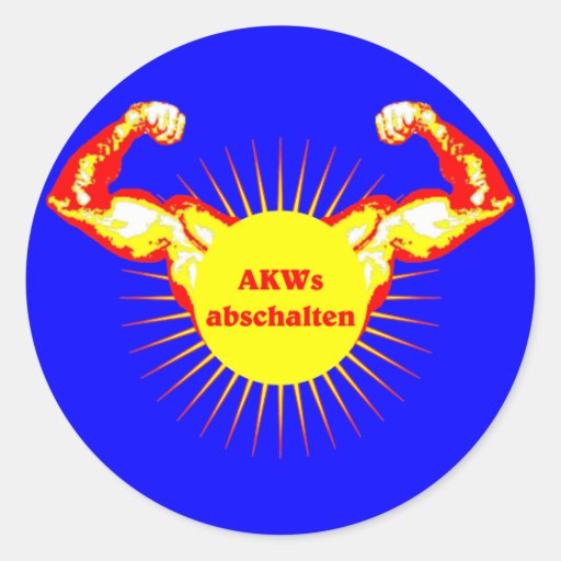 AKW AKWs abschalten Atomkraft Runder Sticker