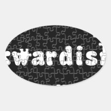 Akwardisms Oval Sticker