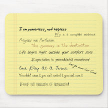 Al-anon Slogans Motivational Mousepad