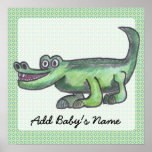 AL-E-GATOR Cartoon Poster