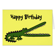 AL- Funny Crocodile Birthday Card