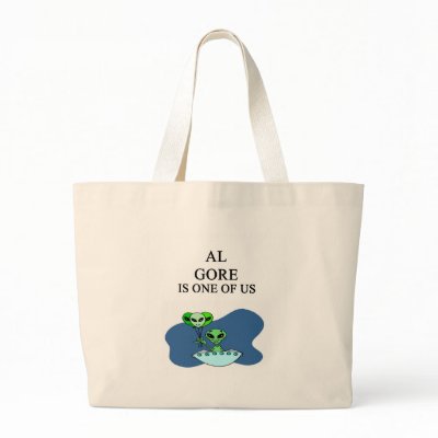 al gore alien tote bag by jimbuf