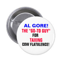 AL GORE TAXING COW FLATULENCE! buttons