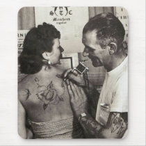 Al Shieferly tattoos Rose Mouse Pad