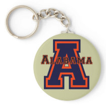 Alabama 'A' Blue and Orange Key Chain