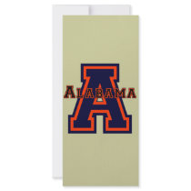 Alabama 'A' Blue and Orange Rack Card Template