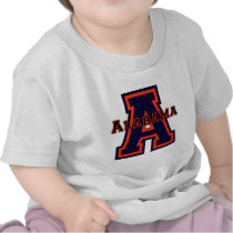 Alabama 'A' Blue and Orange Tee Shirts