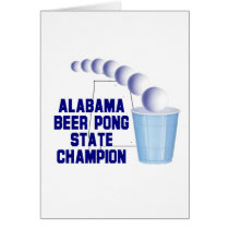 Alabama Beer Pong Champion Greeting Card