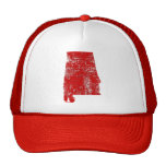 Alabama Distressed Red State Snap Back Trucker Hat
