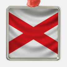 Alabama Flag Christmas Ornaments