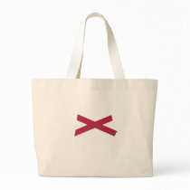 Alabama Flag Map Canvas Bag