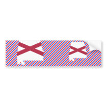 Alabama Flag Map Bumper Stickers