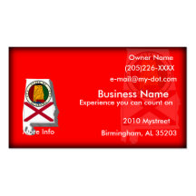 Alabama Flag Map Business Card Template