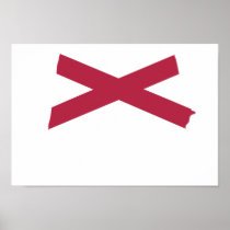Alabama Flag Map Posters