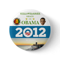 ALABAMA for Obama 2012 political pinback button
