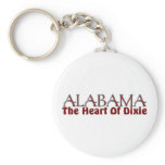 Alabama heart of Dixie keychains