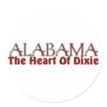 Alabama heart of Dixie stickers