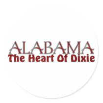 Alabama heart of Dixie stickers