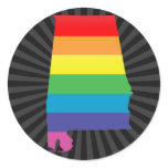 alabama pride. striped. sticker