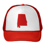 Alabama Red Snap Back Mesh Trucker Hat