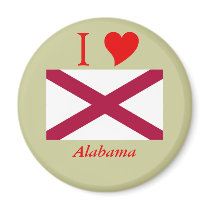 Alabama State Flag Refrigerator Magnet