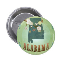 Alabama State Map – Green Pins