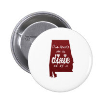Alabama Tornado Relief - Hearts with Dixie Button