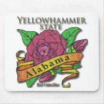 Alabama Yellowhammer State Camellias Mouse Mats