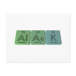 Alack-Al-Ac-K-Aluminium-Actinium-Potassium Post Card