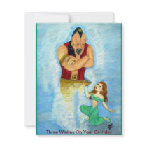 Aladdin & Girl-Three Wishes Invites