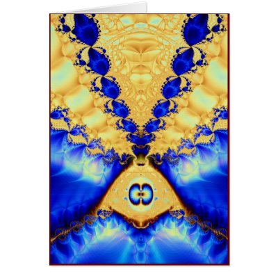 aladdin's lamp: gold & lapis greeting card by kore21