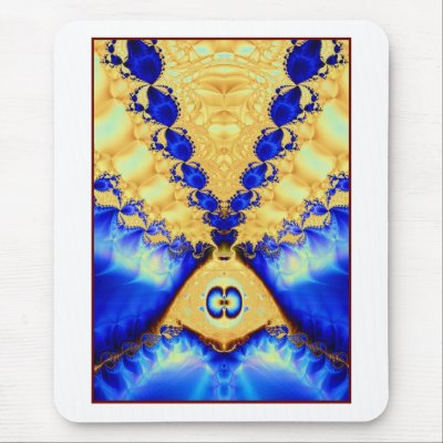 aladdin's lamp: gold & lapis mouse pad by kore21