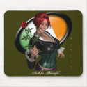 "Alainn" Irish Redhead Sexy Pinup Ireland Mousepad