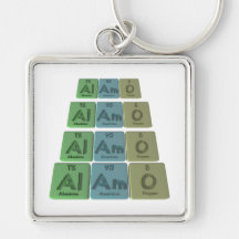 Alamo-Al-Am-O-Aluminium-Americium-Oxygen Keychain