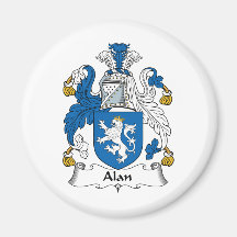 Alan Family Crest Magnet