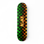 Alan skateboard fire and flames design.