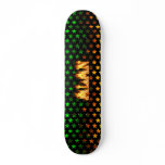 Alan skateboard fire and flames design.