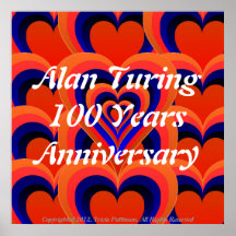 Alan Turing Love Poster