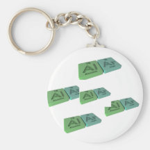 Alar as Al Aluminium  and Ar Argon Keychain