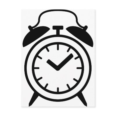 alarm clock icon post card by Tomaniac