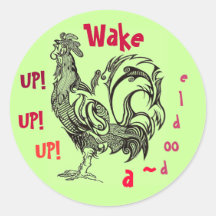 Alarm Clock Round Sticker